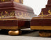 Pair of Lacquered Wood Chinoiserie Gilt Decorated Floor Lamps