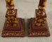 Pair of Lacquered Wood Chinoiserie Gilt Decorated Floor Lamps