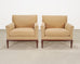 Pair of A. Rudin "No. 600.1" Hardwood Boucle Lounge Armchairs