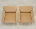 Pair of A. Rudin "No. 600.1" Hardwood Boucle Lounge Armchairs
