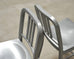 Pair of Emeco 'Navy' Bar Counter Stools in Brushed Aluminum