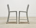 Pair of Emeco 'Navy' Bar Counter Stools in Brushed Aluminum