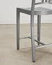 Pair of Emeco 'Navy' Bar Counter Stools in Brushed Aluminum