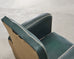 Pair of 20th Century French Art Deco Period Green Club Chairs