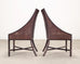 Pair of Barbara Barry for McGuire Rattan Caned Dining Armchairs