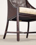 Pair of Barbara Barry for McGuire Rattan Caned Dining Armchairs