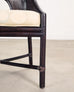 Pair of Barbara Barry for McGuire Rattan Caned Dining Armchairs