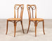 Pair of J & J Kohn Thonet Bentwood Cane Viennese Café Chairs