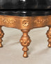 Pair of Empire Aesthetic Leather Giltwood Ottoman Footstools