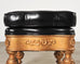 Pair of Empire Aesthetic Leather Giltwood Ottoman Footstools