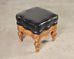 Pair of Empire Aesthetic Leather Giltwood Ottoman Footstools