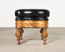 Pair of Empire Aesthetic Leather Giltwood Ottoman Footstools
