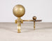 Pair of English Regency Style Brass Cannonball Andirons