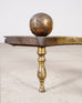 Pair of English Regency Style Brass Cannonball Andirons