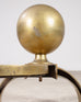Pair of English Regency Style Brass Cannonball Andirons