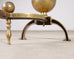 Pair of English Regency Style Brass Cannonball Andirons