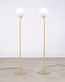 Pair of Michael Anastassiades for Flos Brass Globe IC Floor Lamps