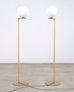 Pair of Michael Anastassiades for Flos Brass Globe IC Floor Lamps
