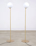 Pair of Michael Anastassiades for Flos Brass Globe IC Floor Lamps
