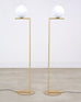 Pair of Michael Anastassiades for Flos Brass Globe IC Floor Lamps