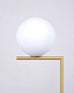 Pair of Michael Anastassiades for Flos Brass Globe IC Floor Lamps
