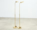 Pair of Mid-Century Brass Adjustable Pharmacy Floor Lamps