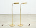 Pair of Mid-Century Brass Adjustable Pharmacy Floor Lamps
