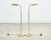 Pair of Mid-Century Brass Adjustable Pharmacy Floor Lamps