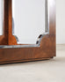 Pair of Bernhardt Soho Luxe Burlwood Steel Cube Drink Tables
