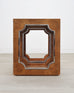 Pair of Bernhardt Soho Luxe Burlwood Steel Cube Drink Tables
