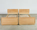 Pair of Twin Scandanivian Modern Style Cerused Oak Beds