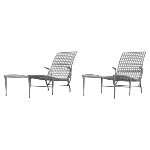 Pair of Dan Johnson Brown Jordan Sol y Luna Chaise Lounges