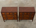 Pair of Country Italian Style Mahogany Commodes or Chests