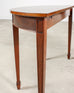 Pair of Georgian Style Mahogany Demilune Console Tables