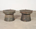 Pair of Southeast Asian Bronze Rain Drums or Drinks Tables