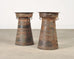 Pair of Southeast Asian Bronze Rain Drum Drinks Tables
