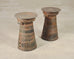 Pair of Southeast Asian Bronze Rain Drum Drinks Tables