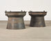 Pair of Southeast Asian Bronze Rain Drums or Drinks Tables