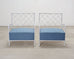 Pair of Midcentury French Iron Lounge Chairs After Royere