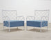 Pair of Midcentury French Iron Lounge Chairs After Royere