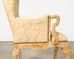 Pair of Country French Provincial Wingback Bergère Armchairs