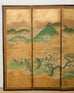 Pair of Japanese Kano Screens Flowering Cherry of Yoshino Mountain