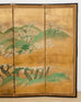 Pair of Japanese Kano Screens Flowering Cherry of Yoshino Mountain