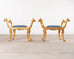 Pair of Italian Neoclassical Giltwood Camel Stool Benches