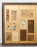 Pair Japanese Edo Six Panel Harimaze Decoupage Screens