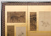 Pair Japanese Edo Six Panel Harimaze Decoupage Screens