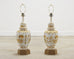 Pair of Wilshire House Porcelain Ginger Jar Table Lamps