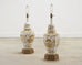 Pair of Wilshire House Porcelain Ginger Jar Table Lamps