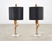 Pair of Gilt Resin and Lucite Ibis Table Lamps by Cyan Design
