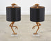Pair of Gilt Resin and Lucite Ibis Table Lamps by Cyan Design